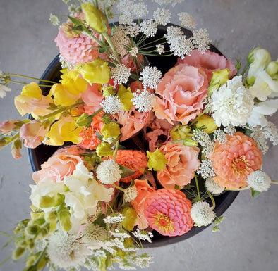 bucket of blooms